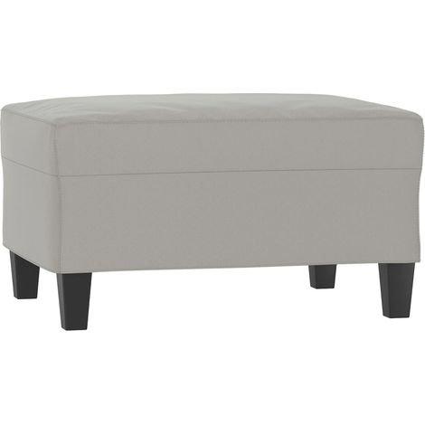 Repose-pied Gris clair 70x55x41 cm Tissu microfibre