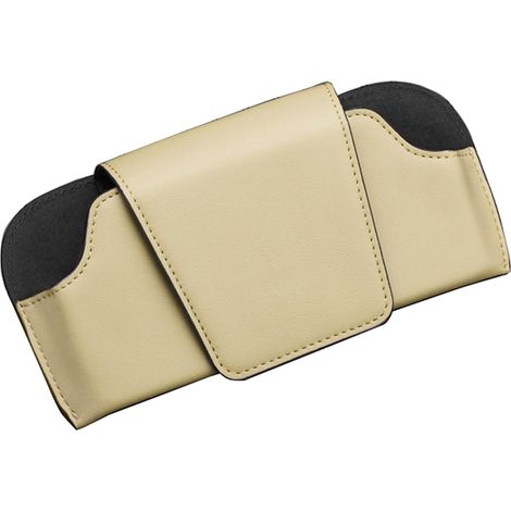 Étui à lunettes de voiture pour coupé Arkana/Laguna, boîte de rangement multifonctionnelle avec clip pour pare-soleil, accessoires intérieurs automobiles, beige (1/5)