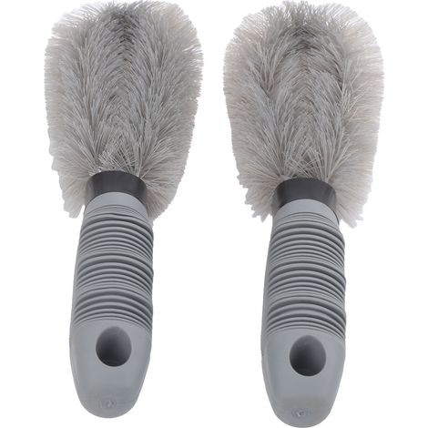 10 pouces Brosse pour Moyeu de Roue, Manche Ergonomique, Outil de Nettoyage pour Buse d'Échappement et Compartiment Moteur (1/5)