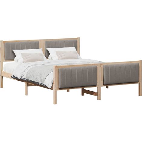 Maison Exclusive - Estructura de cama con cabecera Marrón y taupe