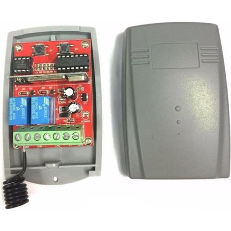 Récepteur - Garage - 433 Mhz - Code Fixe Et Code Roulant - 2 Canaux - 12 V À 24 V Cc - 1 Pièce