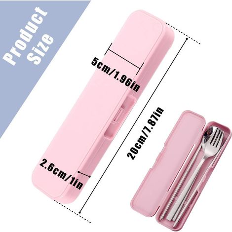 Étui à couverts portable 2 pièces lot de 2 usage quotidien (1/4)
