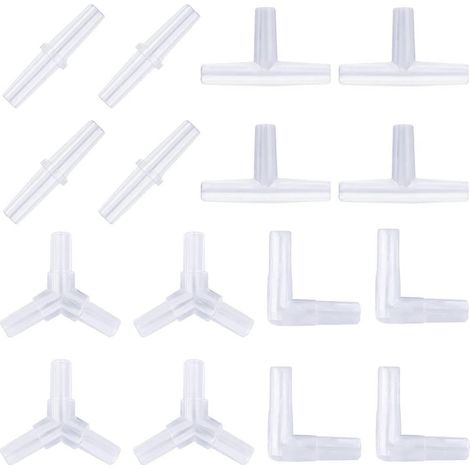 Raccords pour tuyaux d'aquarium, vannes à passage direct en plastique, paquet de 40 pièces (1/5)