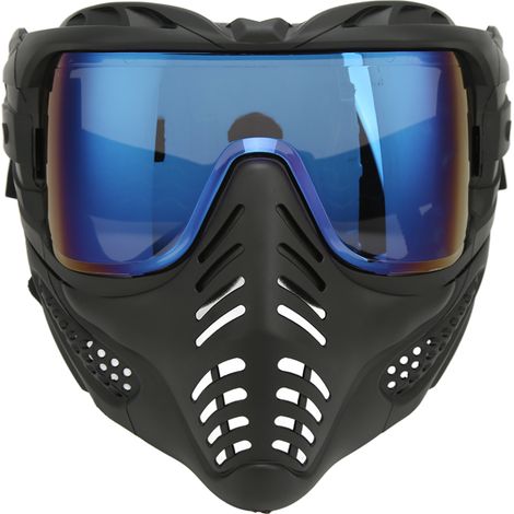 Masque intégral avec lunettes de protection, léger et résistant aux impacts, idéal pour le jeu CS et les activités de plein air. Verres bleus.