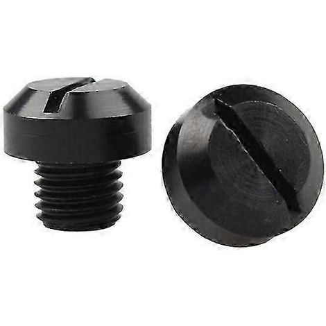 Qx Lot de 2 vis de bouchon pour rétroviseur M101,25, sens horaire, accessoires moto (noir, sens horaire) (1/5)