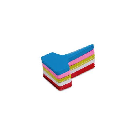 Étiquettes de jardin colorées, réutilisables et imperméables - 100 marqueurs de plantes en plastique en forme de T (6 x 10 cm) - Couleurs assorties aléatoires - (1/5)