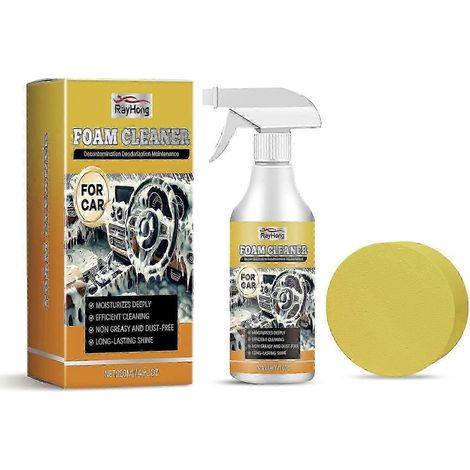 Nettoyant mousse multi-usages pour intérieur de voiture - Nettoyage en profondeur, décontamination, entretien (1/5)