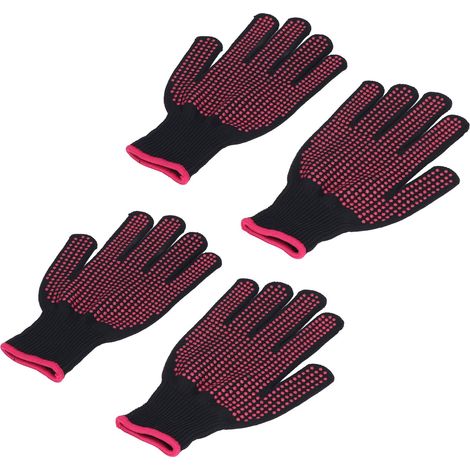 2 paires de gants anti-coupures pour la cuisine, le jardinage et la sculpture sur bois - Rose - 25 cm (1/5)