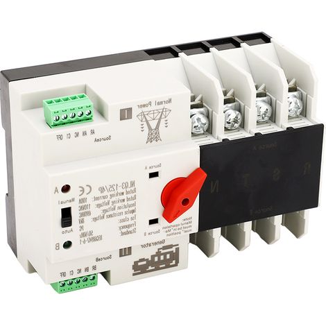 Commutateur de transfert automatique à double puissance 4P, générateur monté sur Rail, 100A AC110V (1/5)