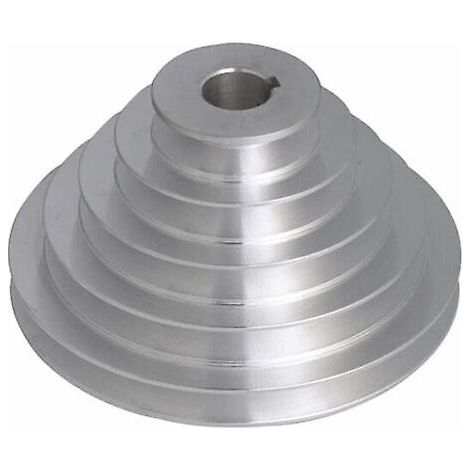 Poulie en aluminium à 5 plis - Diamètre intérieur 19 mm, diamètre extérieur 54-150 mm pour courroies de distribution trapézoïdales de type AA (1/4)