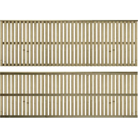 Premier 6ft x 2ft Tuscany Vertical Slatted Capped Trellis Panel