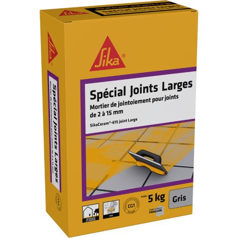 Mortier joints carrelage intérieur et extérieur SIKA SikaCeram-615 Joint Large - Gris - 5kg (1/2)