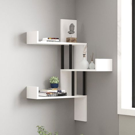 Regal Donigala, 3 Böden, 105x20x60h cm Weiß (1/3)