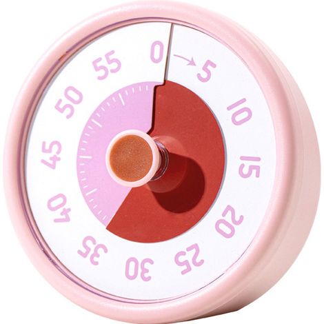 Timer - Conto alla rovescia visivo - Sveglia digitale arcobaleno - Display da 60 minuti con segnali sonori - Colori vivaci - facile da leggere - Adatto per fitness - studio - Rosa fiore di ciliegio (1/5)