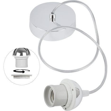 Cable plano 100, cuenco cromado, cono 50, cromo-blanco (1/5)