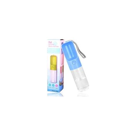 Bouteille d'eau pour chien – 450 ml, sans BPA, distributeur à bouton anti-fuite – Bleue (1/5)