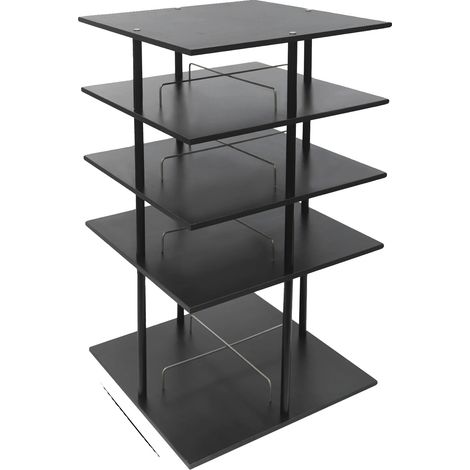 Étagère à chaussures, rotation à 360°, solution de rangement multi-usages, 4 Tiers Noir (1/2)