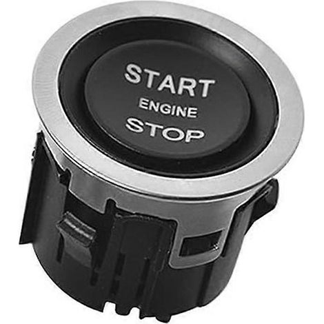 Bouton marche/arrêt d'allumage LR094038 LR037611 pour Land Rover - Noir et argent (1/5)