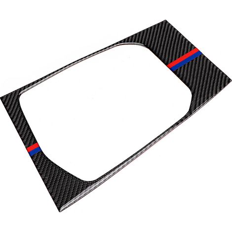 Fibre de carbone habillage panneau levier de vitesses console centrale conduite à gauche pour Série 3 G20 325 330 335 2019 2020 rayures rouges bleues 1 pièce (1/5)