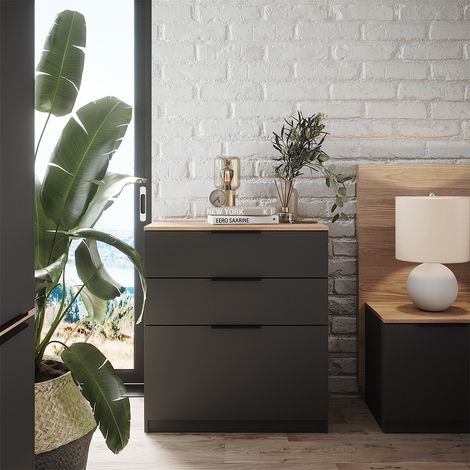 Commode avec tiroirs Betti, Anthracite, 80 x 90 cm, Vicco (1/5)