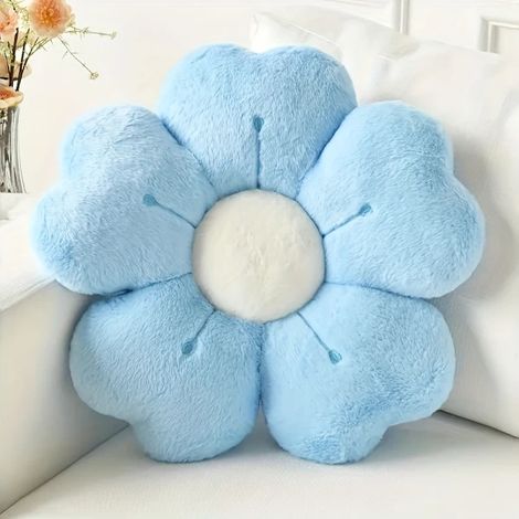 Filiyano-Coussin en peluche en forme de marguerite - Coussin décoratif doux et mignon pour lit et canapé, coussin de sol multicolore en tissu doux (1/5)