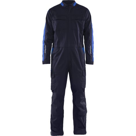 Mono Azul Rey Mono de trabajo industrial stretch 2D 6144 - Azul marino/Azul rey 54