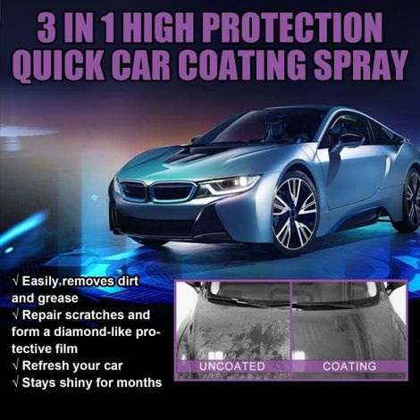Spray de revêtement 3 en 1 pour voiture, élimination des rayures nano, polish rapide amélioré, 1 pièce (1/4)