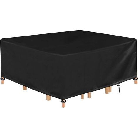 Garden Furniture Cover 213 x 131 x 74cm 210D Oxford Protective Cover Waterproof Table Tarp Windproof Rainproof UV Tear Resistant (1/5)