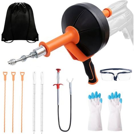 Furet Déboucheur Canalisation Professionnel 10M – Lot 10 Pièces,Déboucheur De Tuyaux Pour Évier Wc,Furet Plomberie Diy Avec [RD136] (1/5)