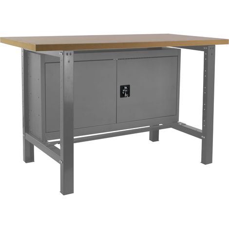 Simonrack Banco da lavoro professionale grigio e legno MDF robusto (1/3)