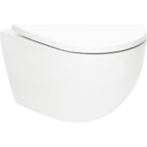 Swiss Aqua Technologies Inodoro SAT Tornado sin brida + asiento con cierre amortiguado y fijaciones invisibles, blanco (SATFUS010RTORP)