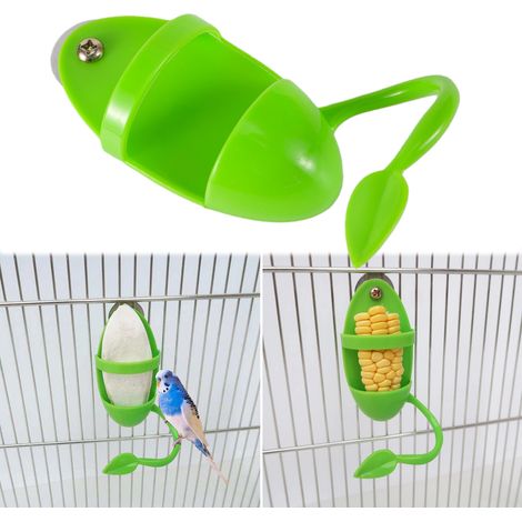 MIMOSON-Parrot Food Feeder Bird Perching Frame Fun Bird Cage Feeder Parrot Feeding Toy Plastic Pet Feeding Supplies Parrot Feeding Toy (1/5)