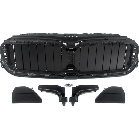 Parrilla delantera, de plástico resistente, compatible con el sedán de lujo Serie 5 G30 G31, color negro. (1/2)