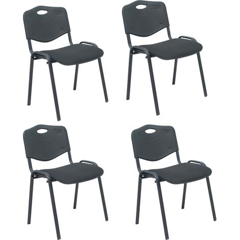 Pack 4 sillas Iso Mix respaldo negro asiento aran negro