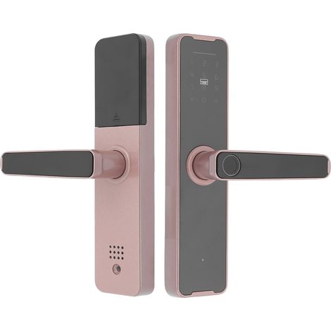Serrure biométrique à empreinte digitale, électronique Bluetooth, serrure intelligente avec poignées, commande de déverrouillage sans clé, rose, 6 x 25 cm (1/5)