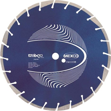 MEXCO Asphalt X10 Grade Diamond Blade 350x20mm - Fast Cutting (1/2)