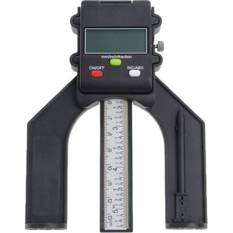 Jauge de Profondeur Numérique 0-80mm avec Pieds Autostables Magnétiques, Jauge de Hauteur Profondeur Numérique INC/ABS, Outil de Mesure de la Profondeur, Résolution 0.05mm