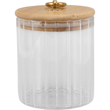 Bocal de conservation en verre transparent, étanche à l'humidité, avec couvercle hermétique, pour thé, café, sucre, fruits secs, 500 ml (1/5)