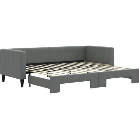 Maison Exclusive - Divano Letto con Letto Estraibile Grigio Scuro 80x200 Tessuto