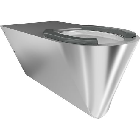 KWC AR T-WC, CAMPUS, Edelstahl, wandhängend,  360x363x700 mm, barrierefrei, Sitzbacken