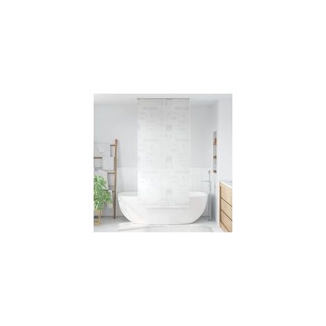Store enrouleur de douche 100 x 240 cm, motif anti-éclaboussures - Crezuo (1/4)