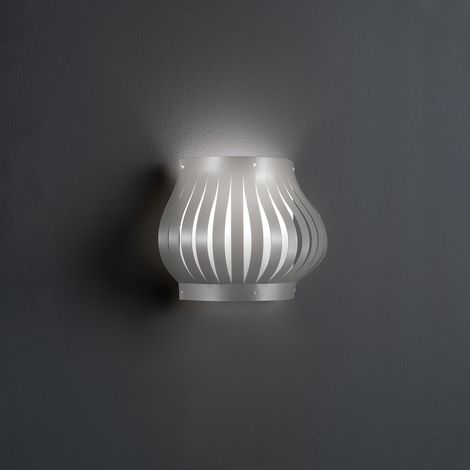 Applique Moderna Helios Polilux ® Argento 1 Luce E27 H25Cm