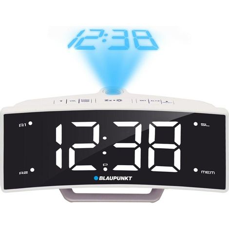 Blaupunkt CRP7WH réveil radio blanc avec port USB (1/3)