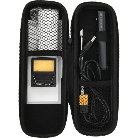 Fer à souder électrique noir avec affichage LED et sac de rangement étendu SQ-001 DC12-24V (1/5)