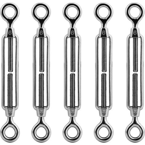 YMYNY Hook and Eye Cable Tensioner - Made of 304 stainless steel, M6 tensioner.