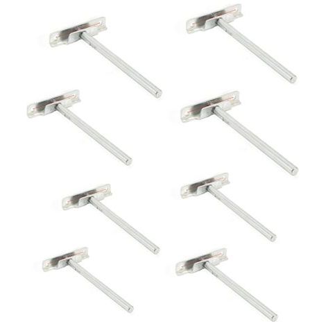 Fixation étagères murale invisible 8 pièces – Support en fer solide 8mm – Nickel galvanisé pour haute résistance – Pour cuisines et bureaux (1/5)