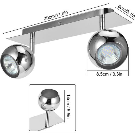 Spot LED MR16 pour plafonnier, applique murale et miroir, blanc chaud, idéal pour la cuisine et la salle de bain. (1/5)