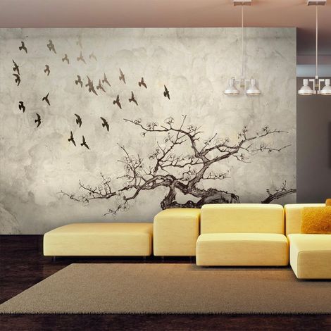 Papier peint vol d'oiseaux - 300 x 230 cm (1/4)