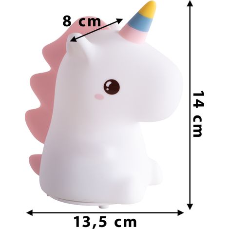 Lámpara de noche LED RGB con forma de unicornio de silicona (1/3)