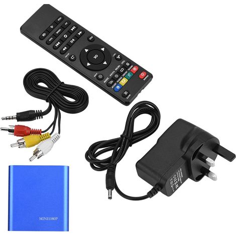 Lecteur multimédia HD Mini, sortie HDMI/AV, son stéréo & vidéo 1080P, centre multimédia - Prise UK (1/5)